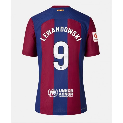 Barcelona Robert Lewandowski #9 Hjemmedrakt Kvinner 2023-24 Kortermet Barcelona Robert Lewandowski #9 Hjemmedrakt Kvinner 2023-24 Kortermet
